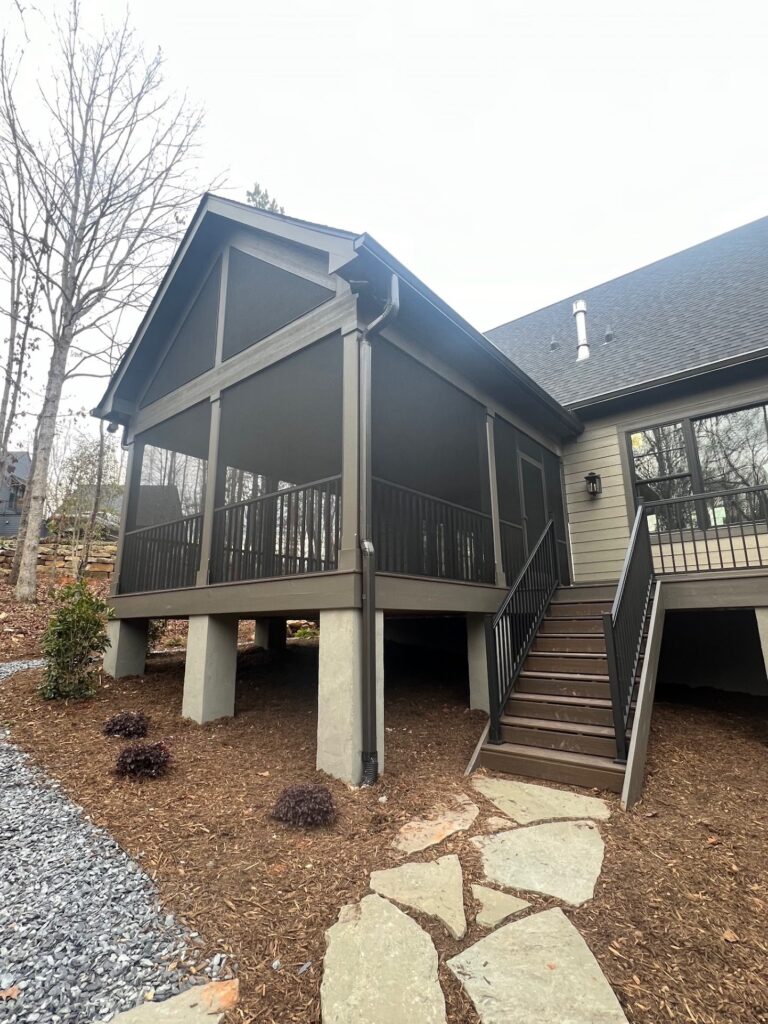 Arcadia Inline Picket Railing Super Screen Mesh Avalon Deck Railing