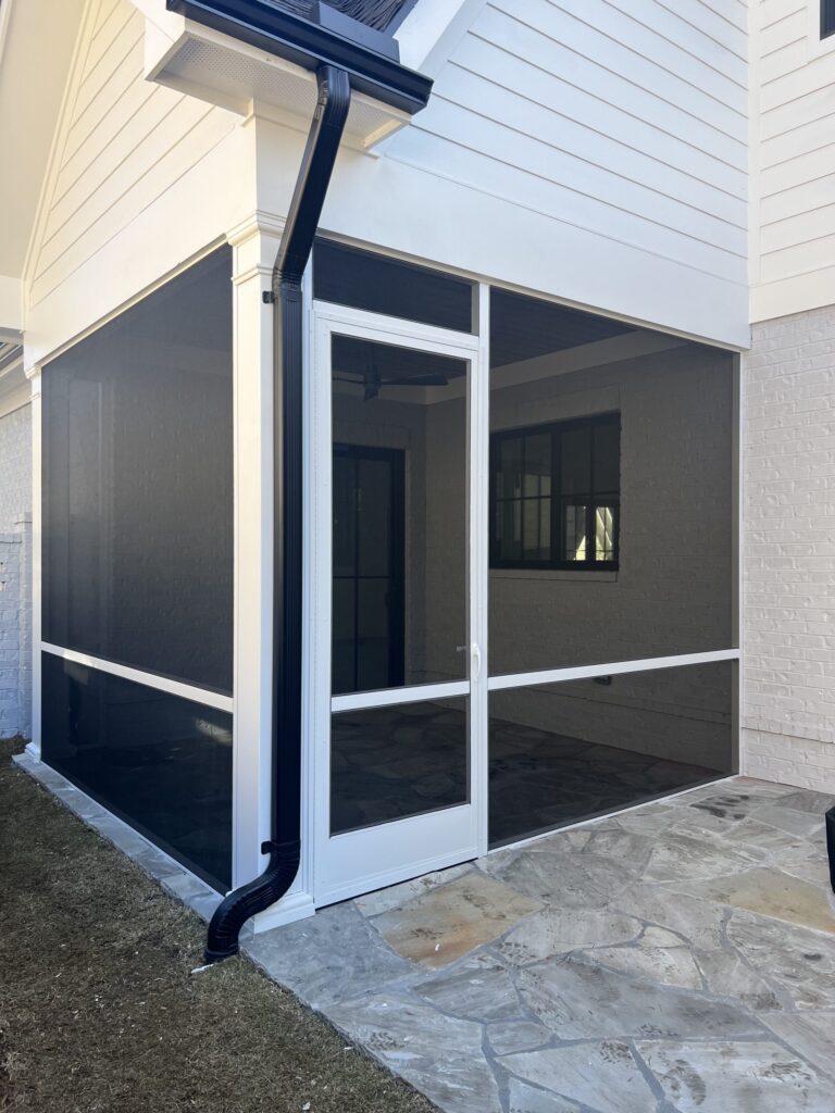 Open Chair Rail Screened Patio 96 inch Tall Screen Door by Palmetto Outdoor Spaces