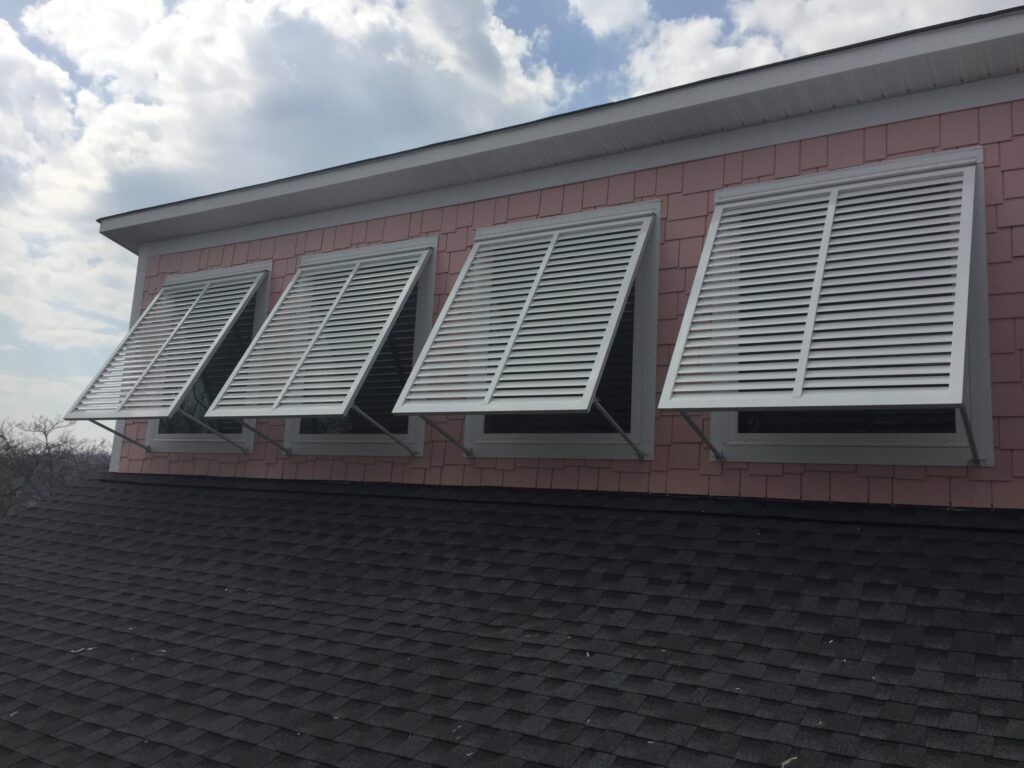 Lake Bowen Bahama shutters on windows to block sun