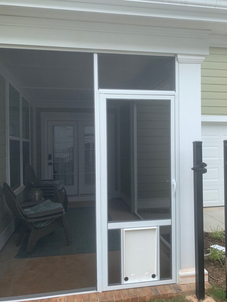 Large Pet Door Hollinsworth Park Greenville Porch Screening Canoe Creek Model Screen Door