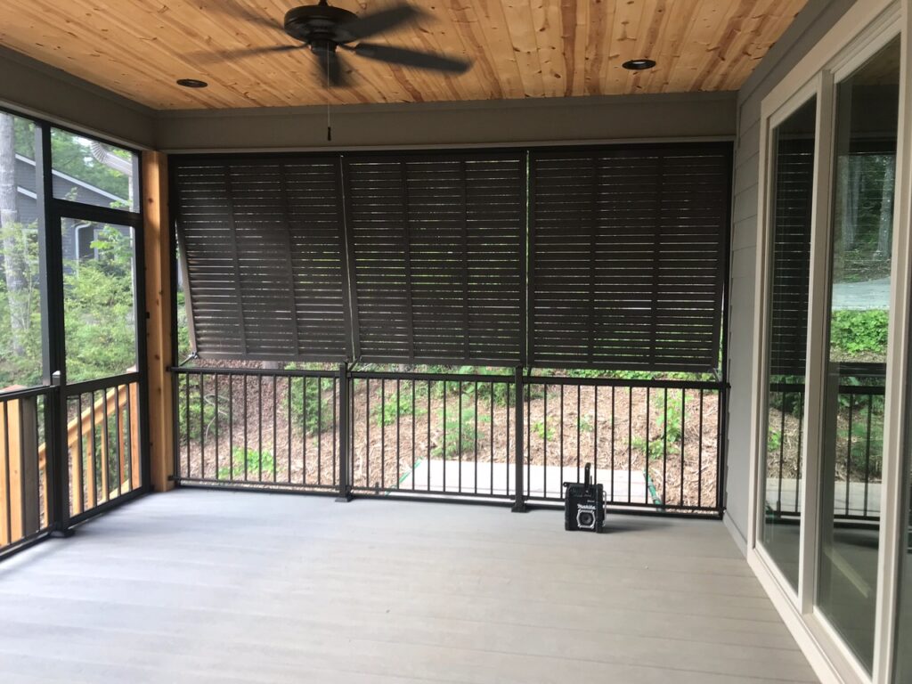 Privacy Bahama Shutters and Fortress handrails